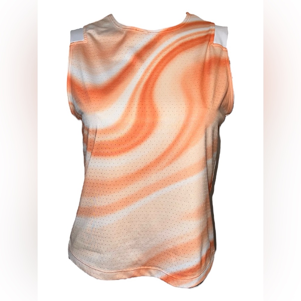 Vintage creamsicle mesh top